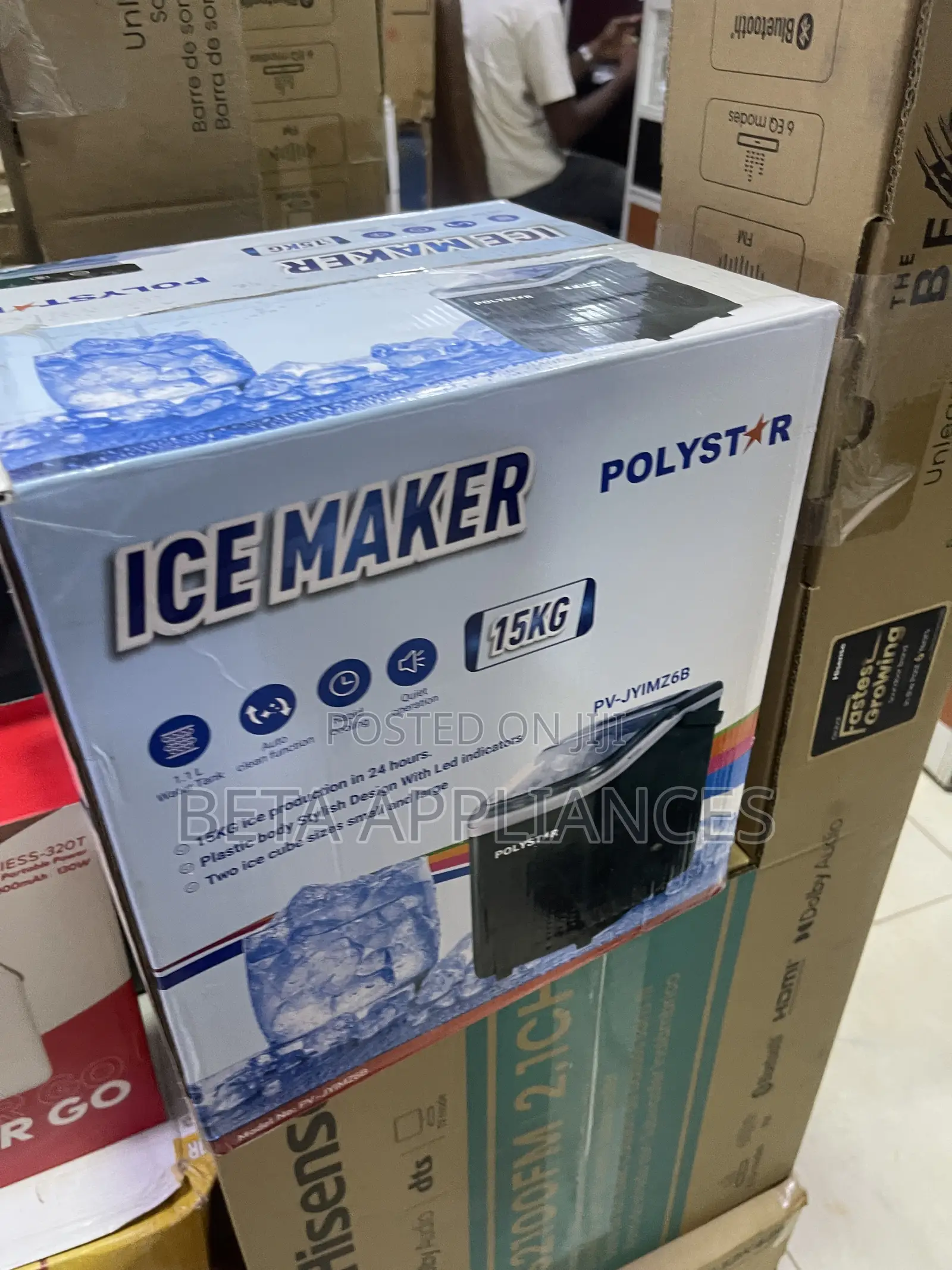 Polystar 15kg Portable Ice Machine for Drinks