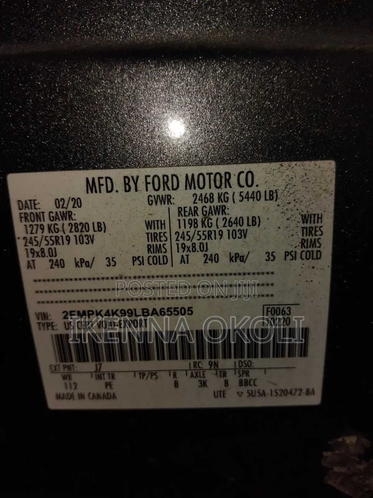 Ford Edge 2020 Gray