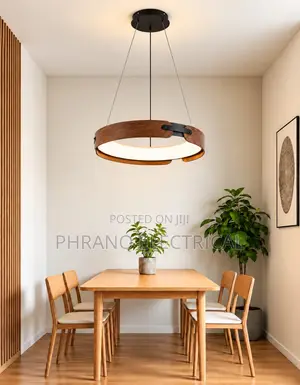 Stone Wood Ring Dimmable LED 2026 Chandelier Lighting