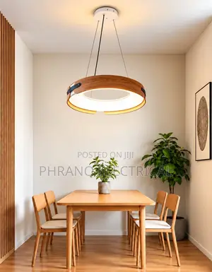 Stone Wood Ring Dimmable LED 2026 Chandelier Lighting