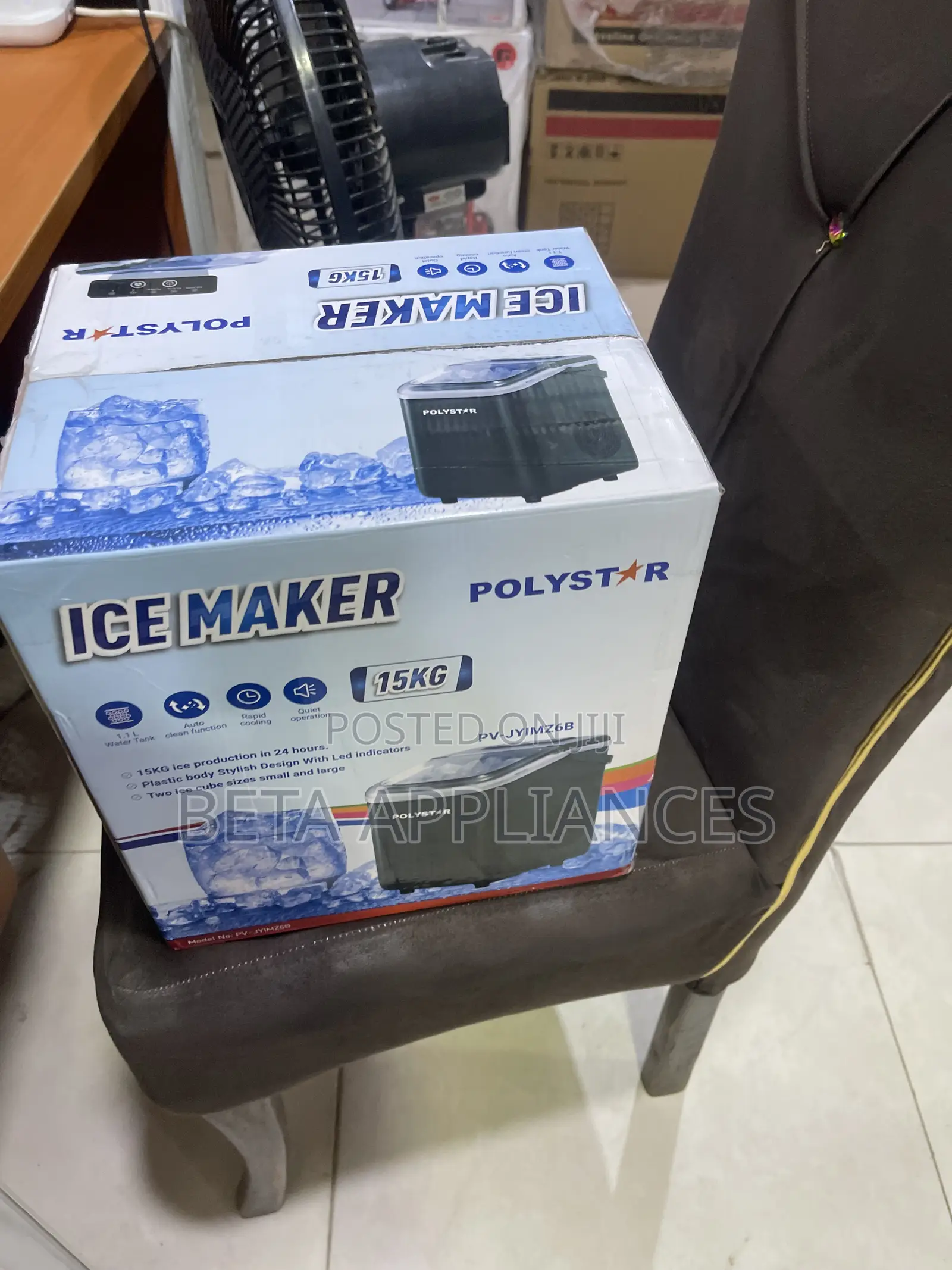 Polystar 15kg Ice Maker for Smooth Cold Drinks