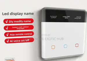 Tuya Smart Home Wifi Display Light Switch 86 Glass Touch Switch