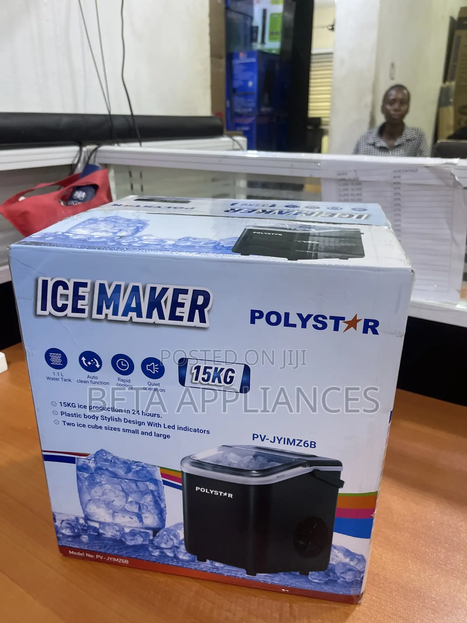 Polystar 15kg Ice Cube Machine for Entertainers