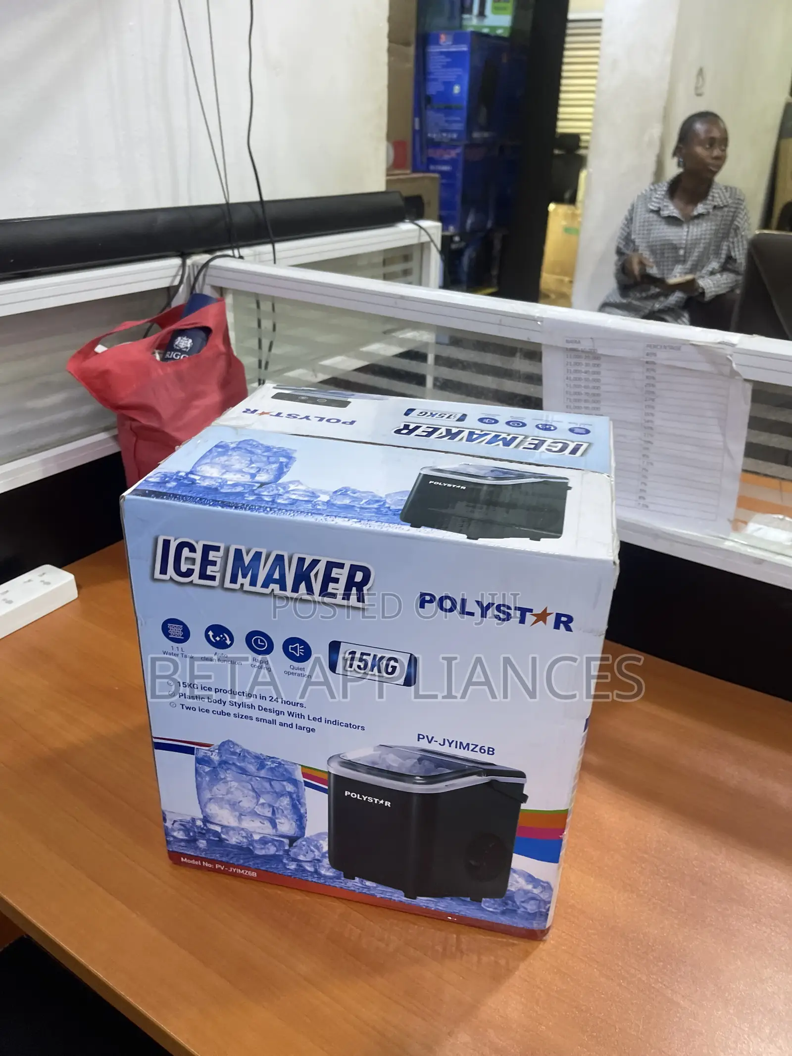 Polystar 15kg Ice Maker for Convenient Home Cooling