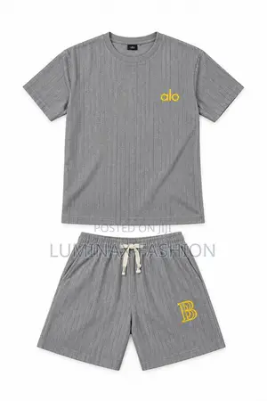 Men’s Casual Two-Piece T-Shirt and Shorts Set