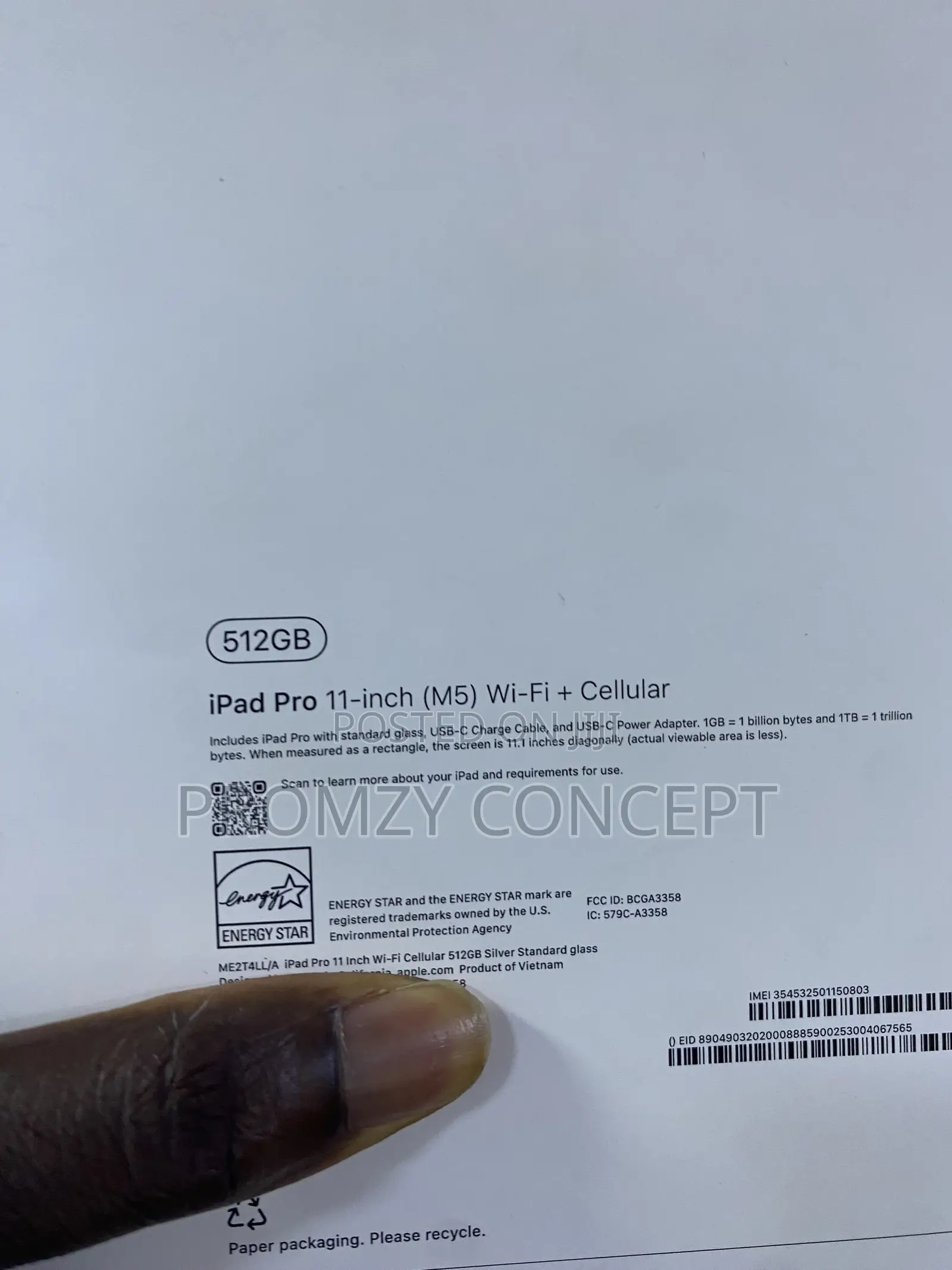 New Apple iPad Pro 11 (2025) 512 GB Silver