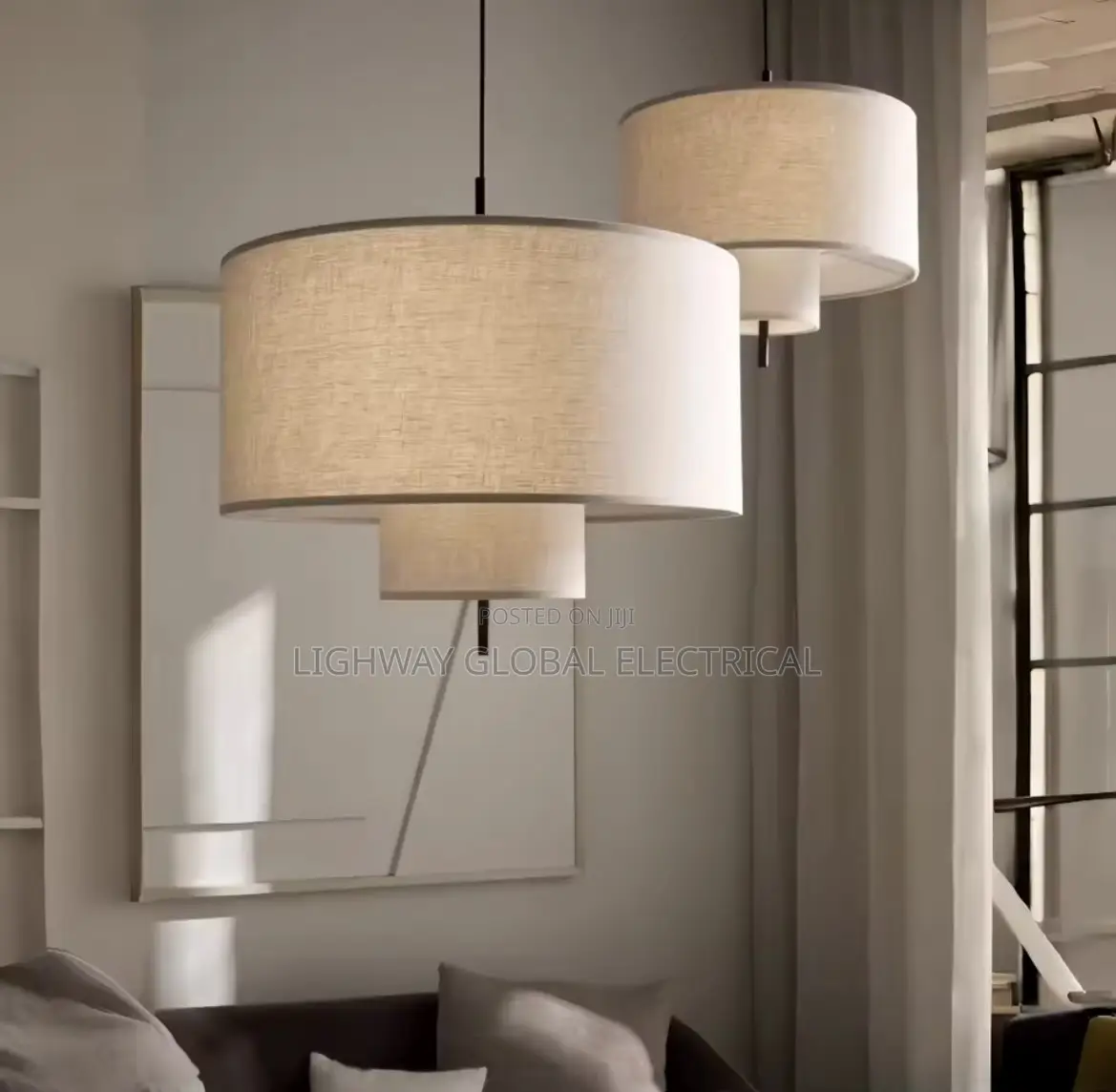 French Designer Fabric Dropping Chandelier