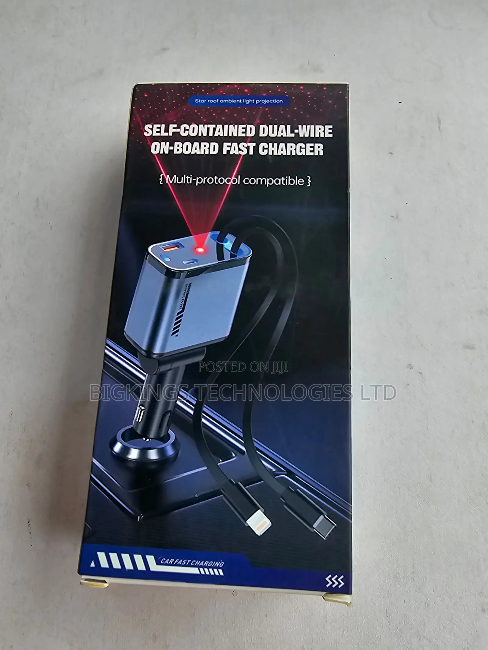 4-in-1 Retractable Fast Car Charger
