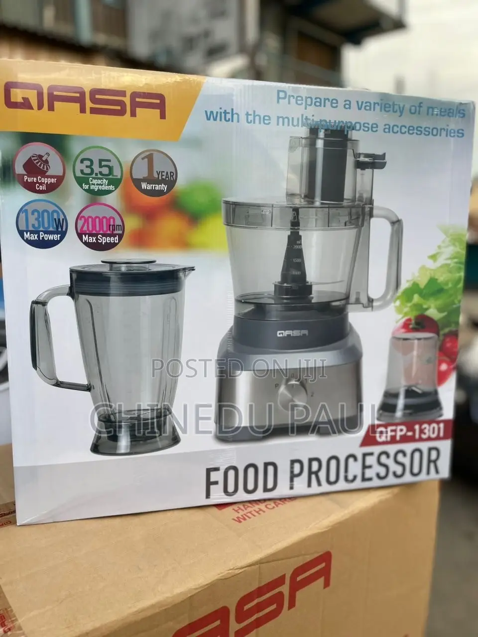 Qasa Food Processor (Qfp-1301)