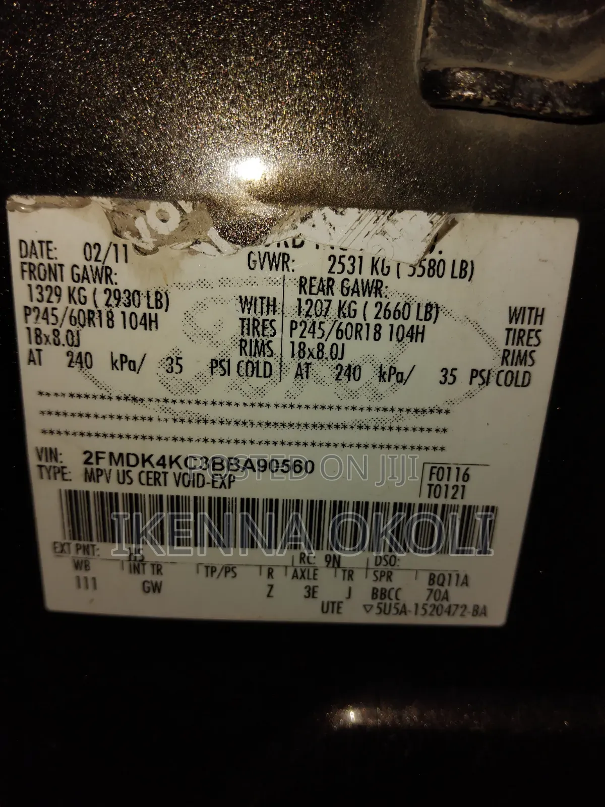 Ford Edge 2011 Brown