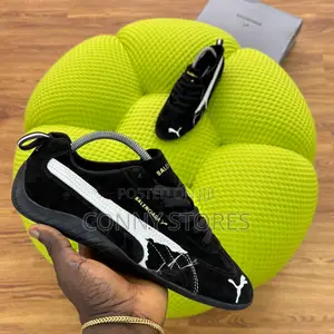Balenciaga Fw25 X Puma Speedcat Distressed Suede “Black White”