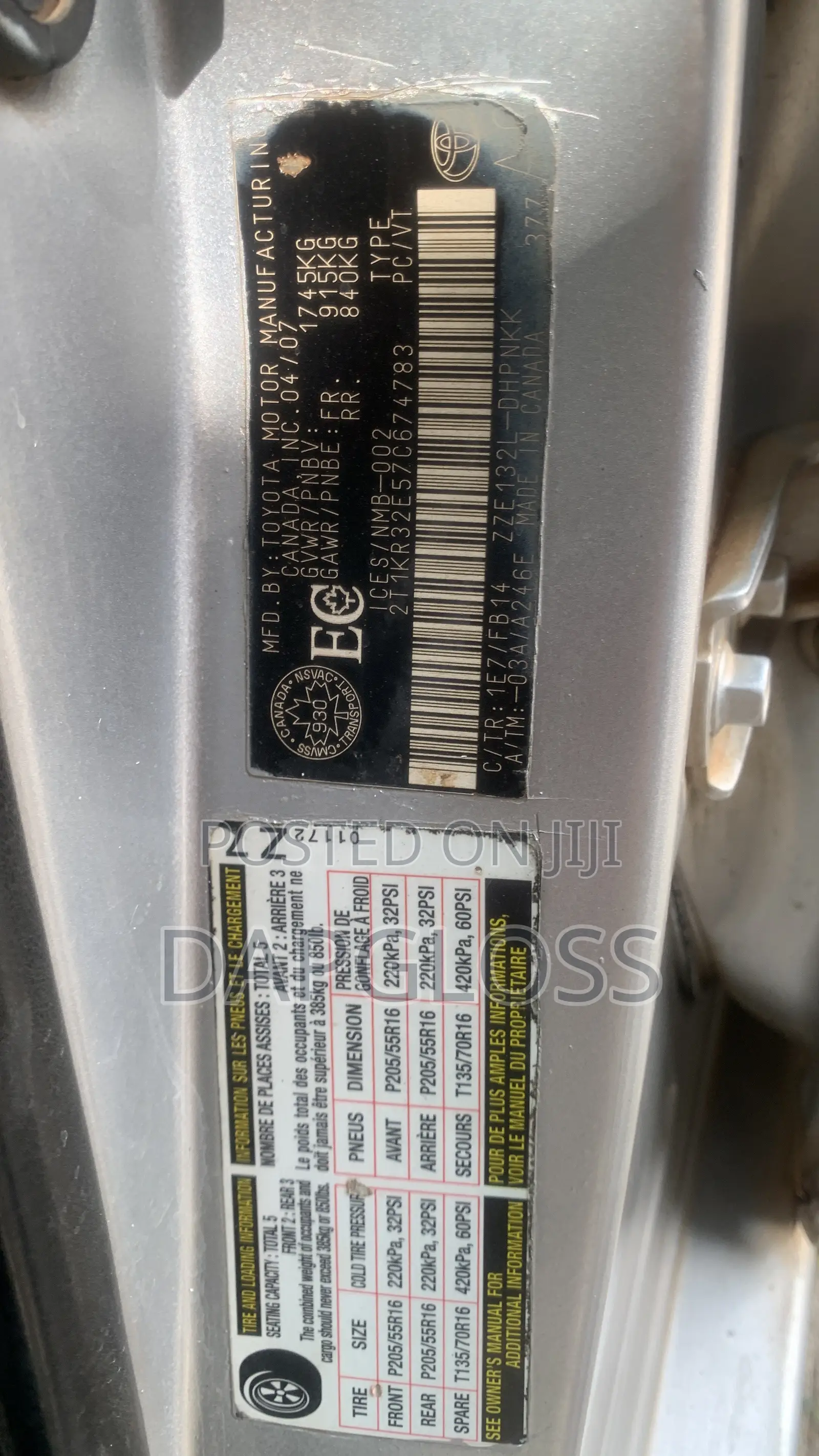 Toyota Matrix 2007 Silver