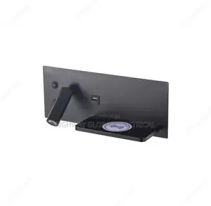 Led Adjustable Angle Wall Lamp With USB, Wire Less Charging Interface