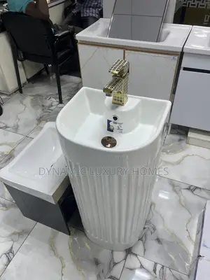 Luxury Design White Freestanding Wash Hand Basin