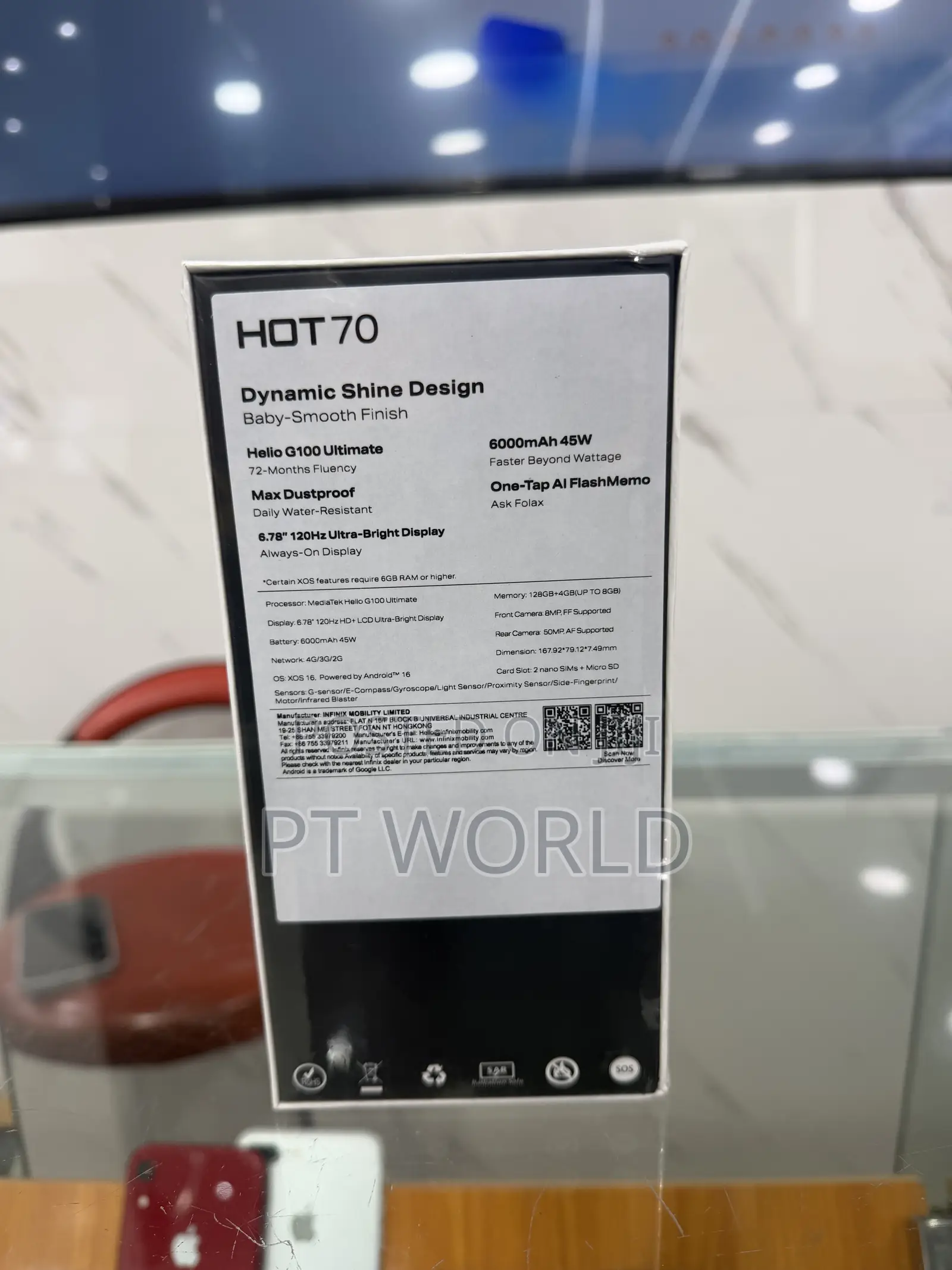 New Infinix Hot 70 128 GB Black