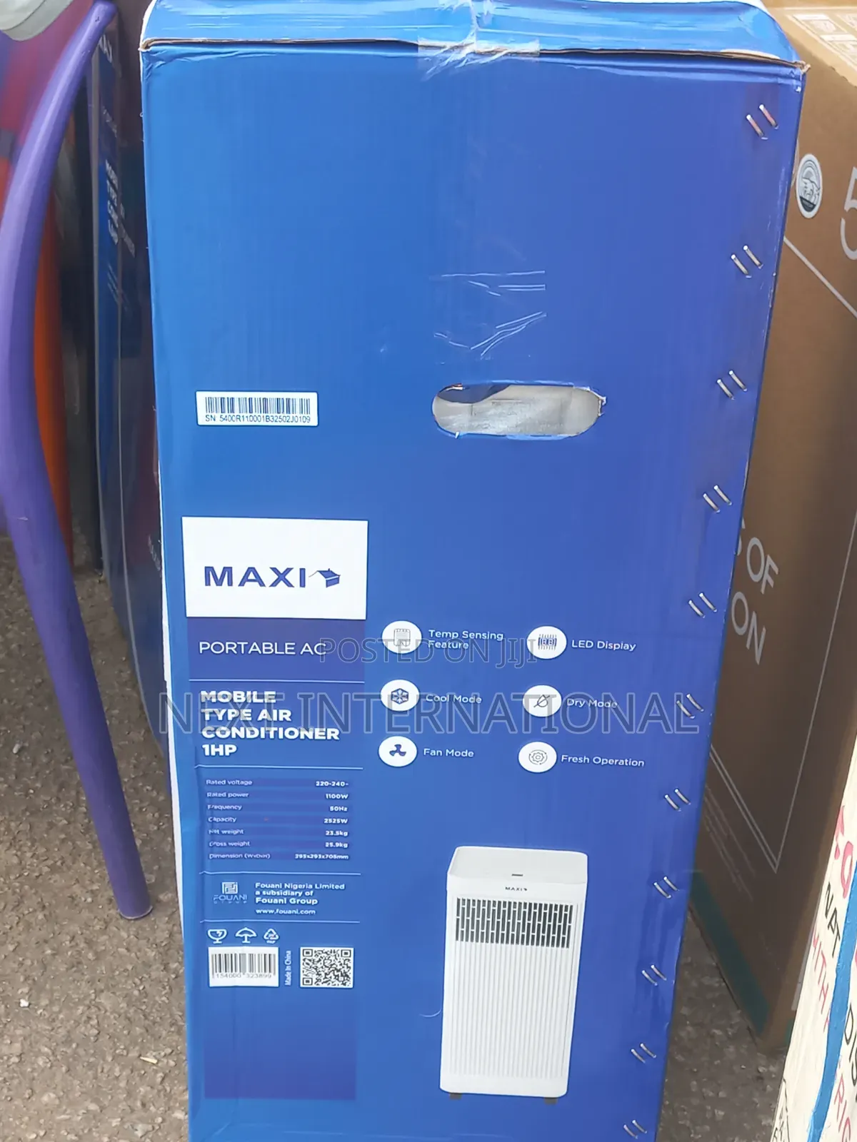 Maxi 1hp Portable Air Conditioner — Model Maxipac10hpcrn7