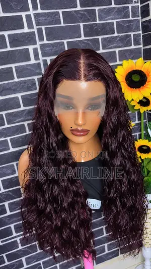 Deep Burgundy Water Wave