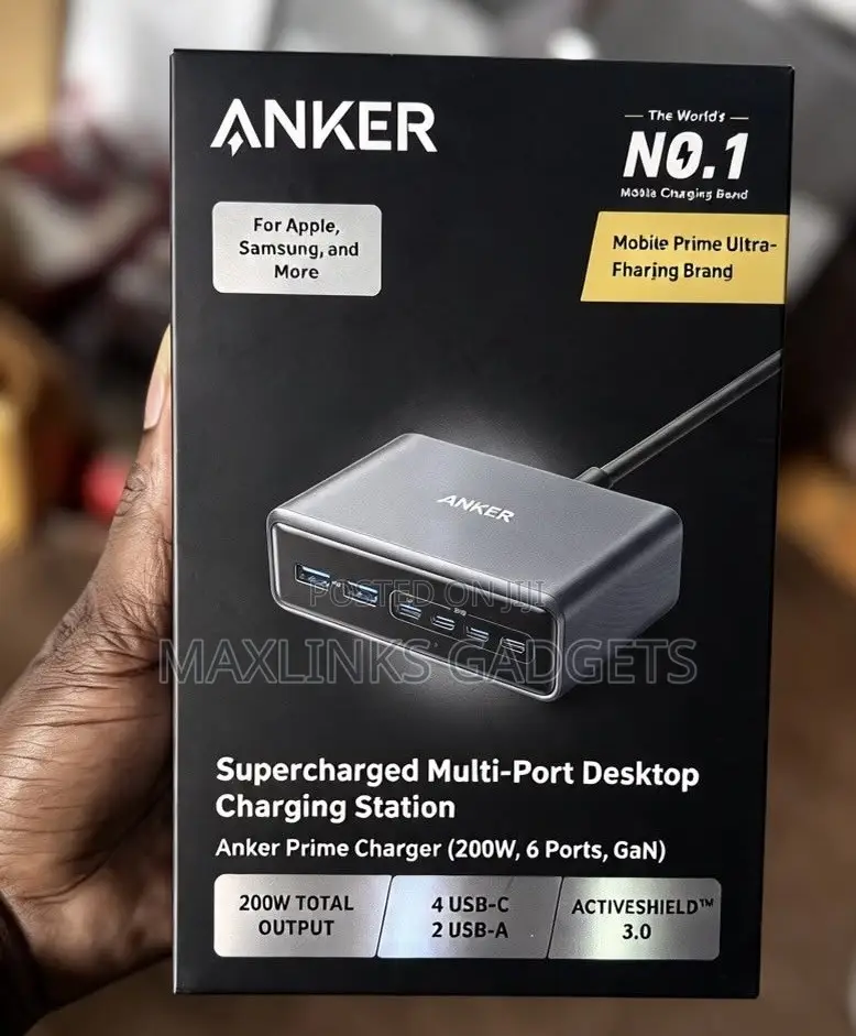 Anker Prime 200w 6port Multi Port Desktop Charging Station
