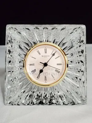 Vintage Waterford Ireland Crystal Mantel Desk Clock