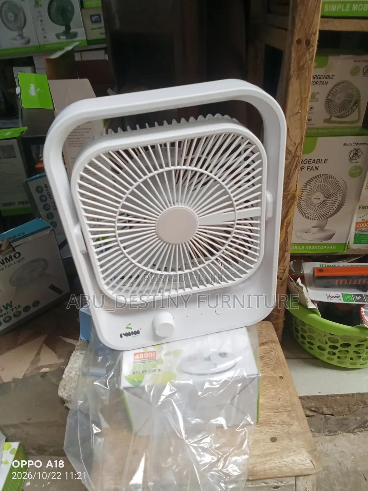 Rechargeable Desktop Fan