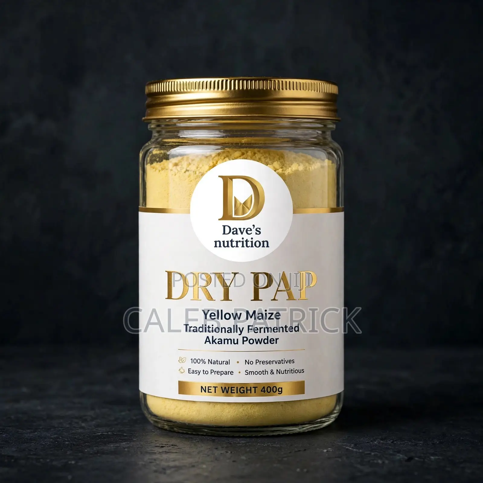Dry Yellow Pap Powder - Ready to Make - 100% Natural