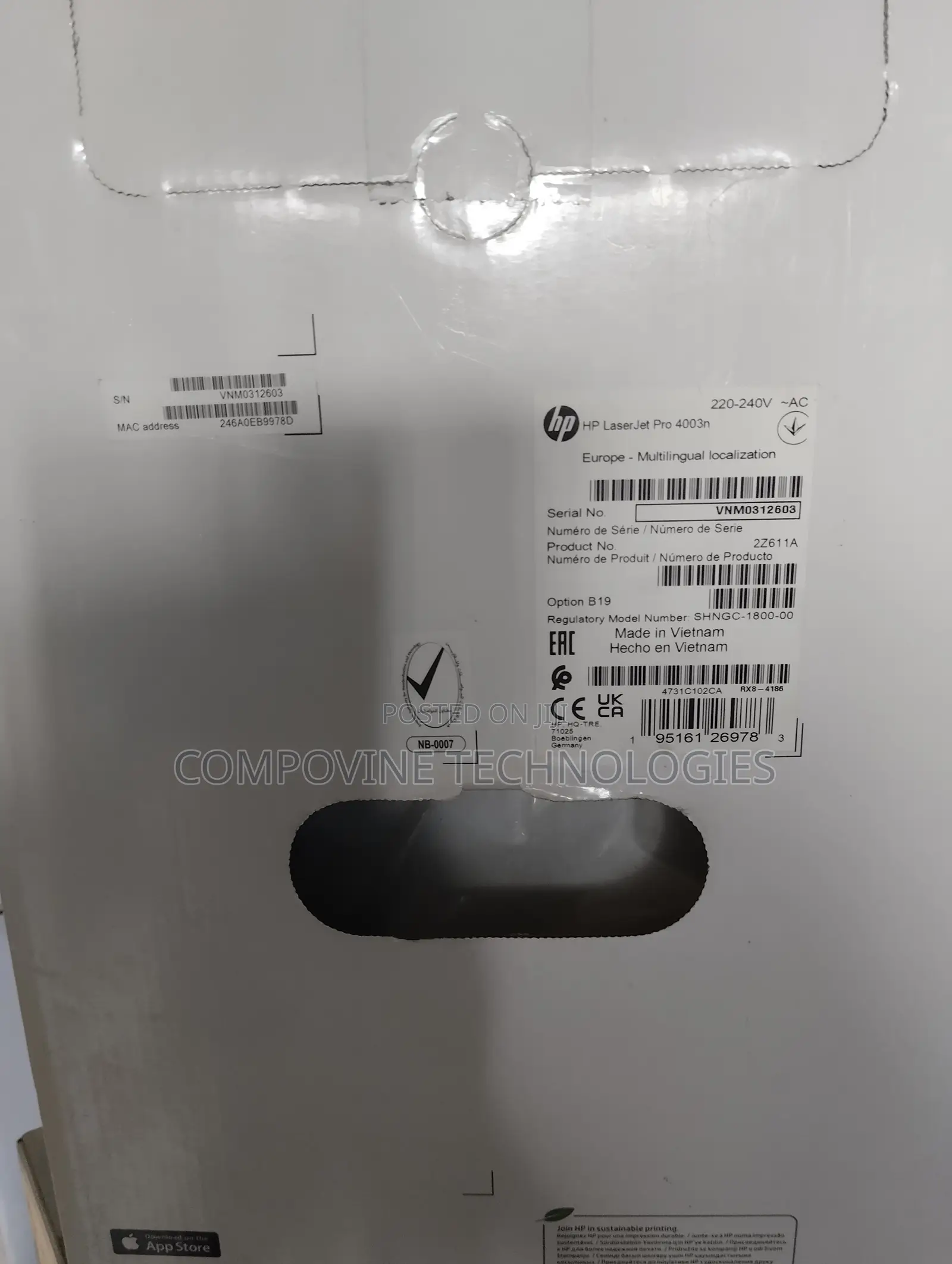 HP Laserjet Pro 4003n Printer (2z611a)