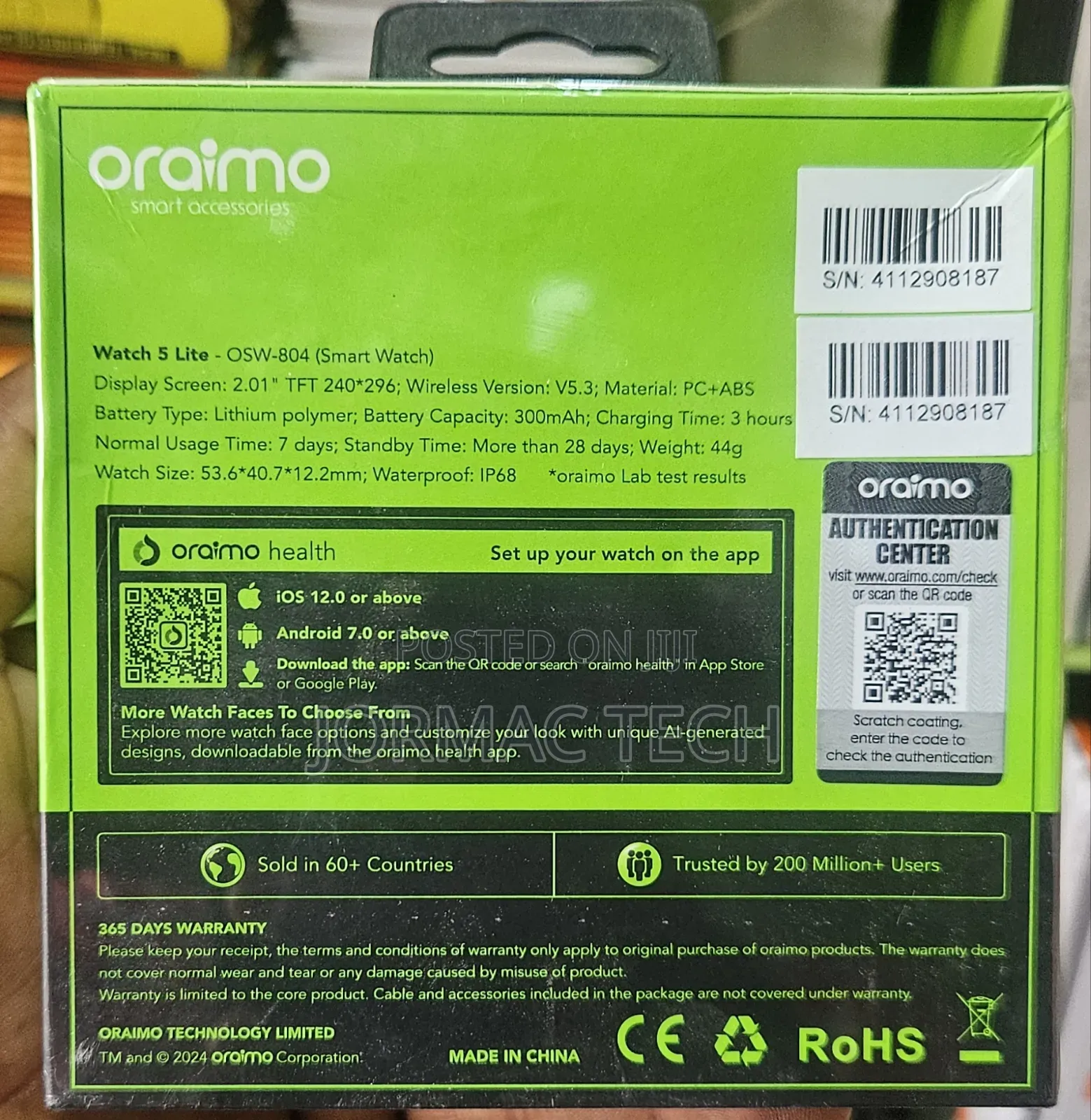 Oraimo Watch 5 Lite