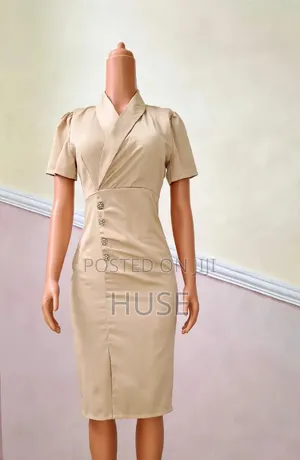 1st GradeThrift Corporate Beige Gown Size 8/10 - HushesThrift - Abuja
