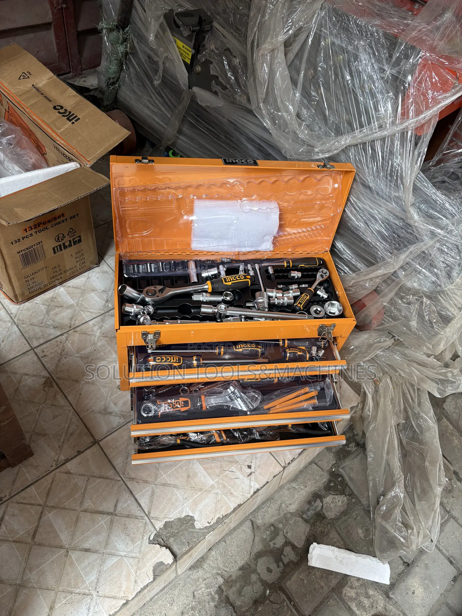 Ingco Mechanical Tool Box 132piece Set