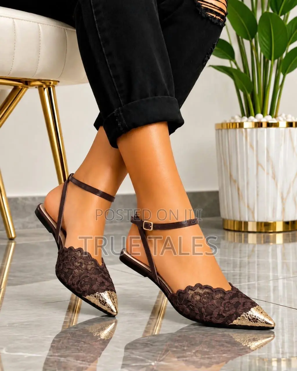 Ladies Net Sling Back Sandals #UGV