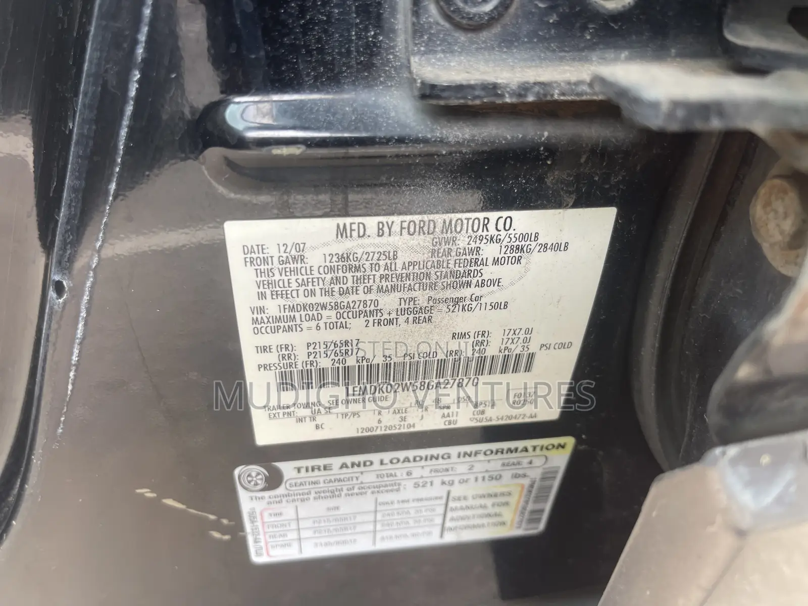 Ford Taurus SEL 2008 Black