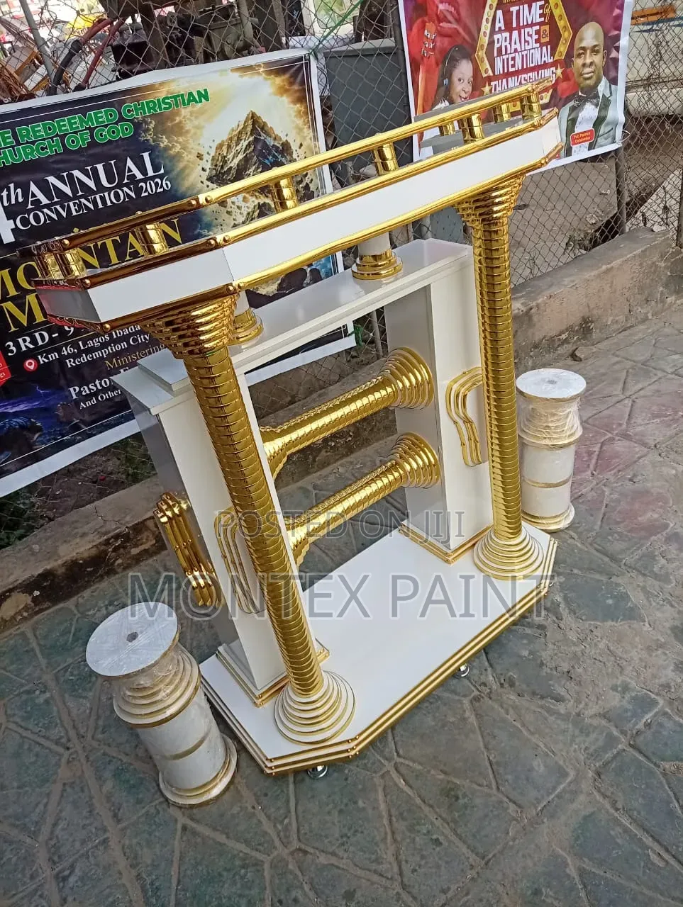Quality Gold Pulpit or Podium for Church