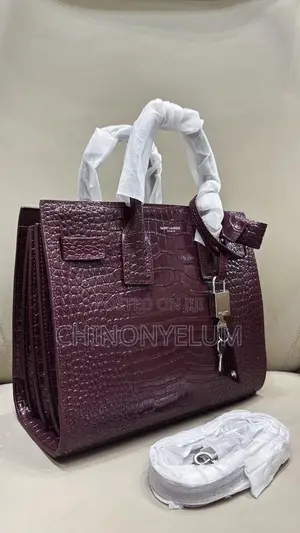 Luxury Saint Laurent Embossed Leather Handbag for Ladies