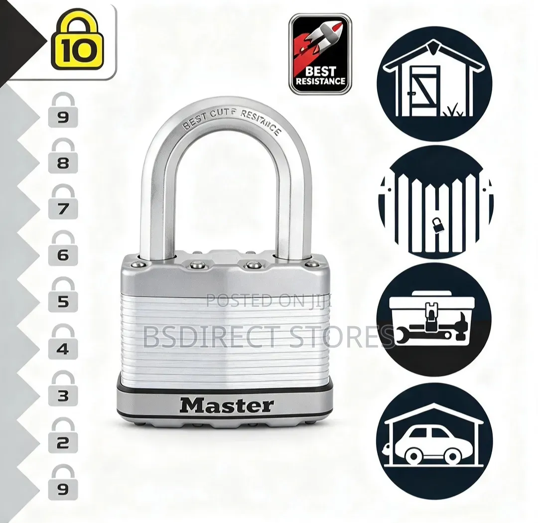 Master Lock Heavy Duty Laminated Steel 64mm Padlock 38mm Shackle