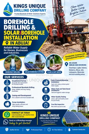 Borehole Drilling & Solar Borehole Installation in Abuja
