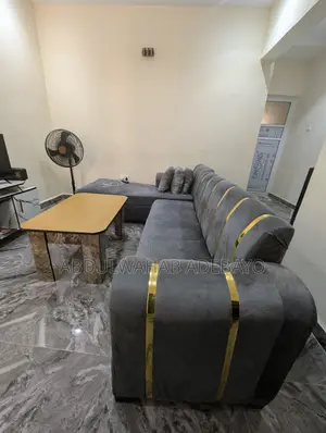 L Shape Chair, Center Table and TV Stand