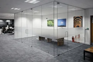 Frameless Tempered Glass Office Partition