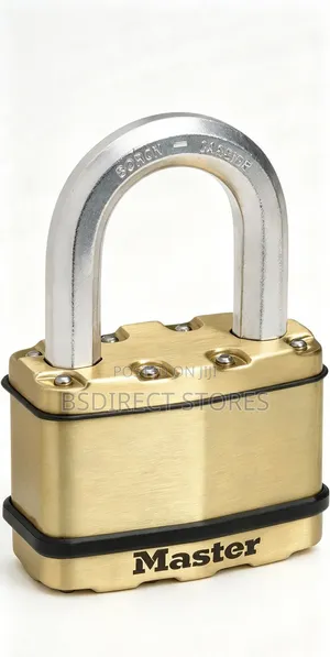 Master Lock Maximum Security 10 Brass Finish 64mm Padlock 38mm Shackle