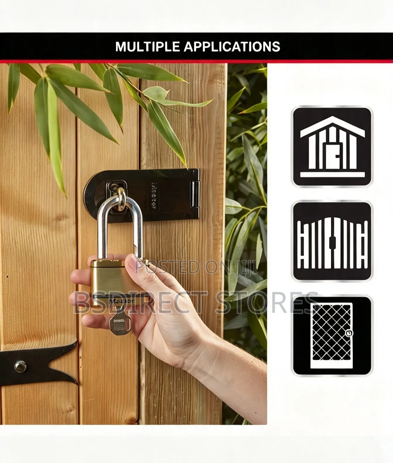 Master Lock Maximum Security 10 Brass Finish 64mm Padlock 38mm Shackle