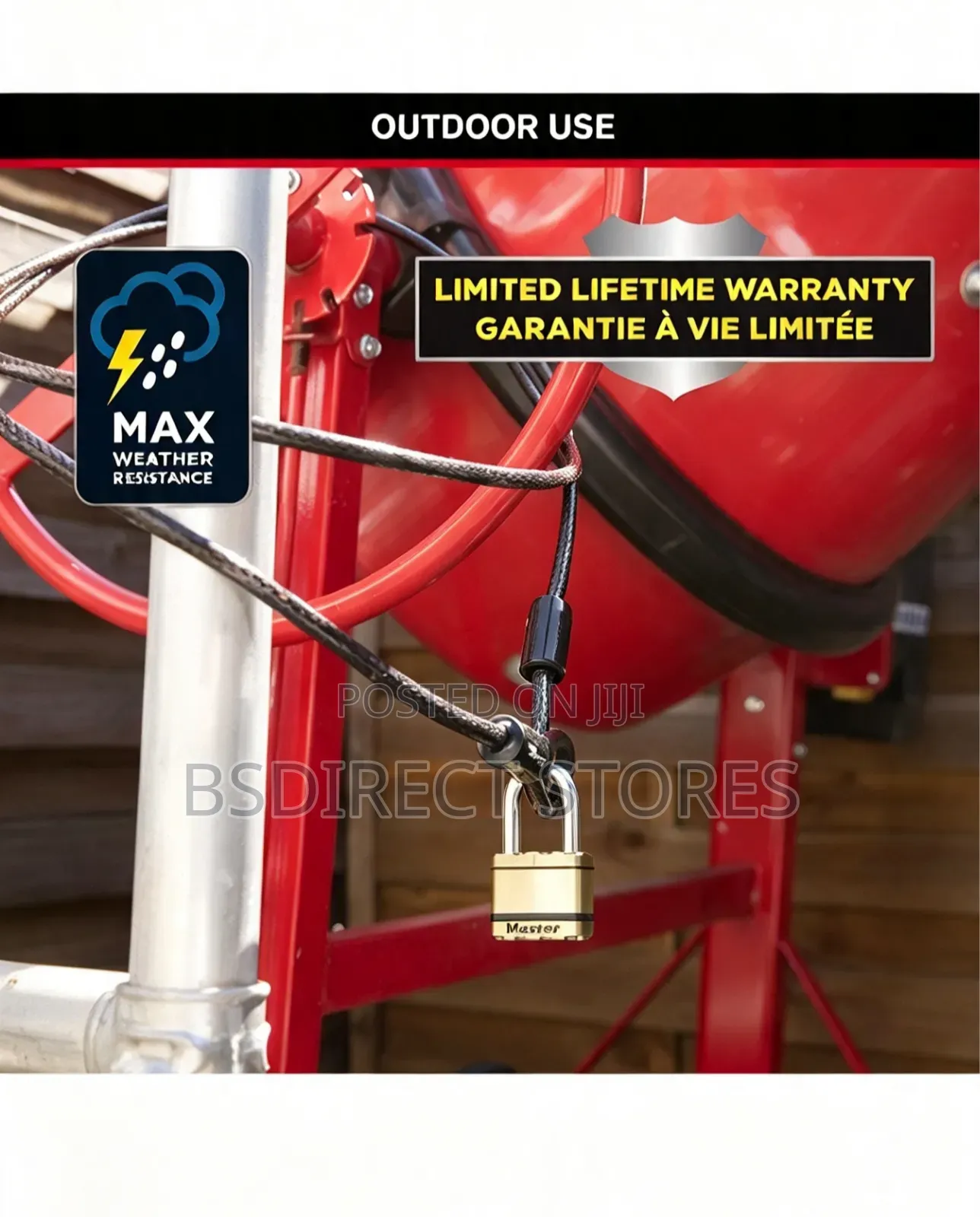 Master Lock Maximum Security 10 Brass Finish 64mm Padlock 38mm Shackle