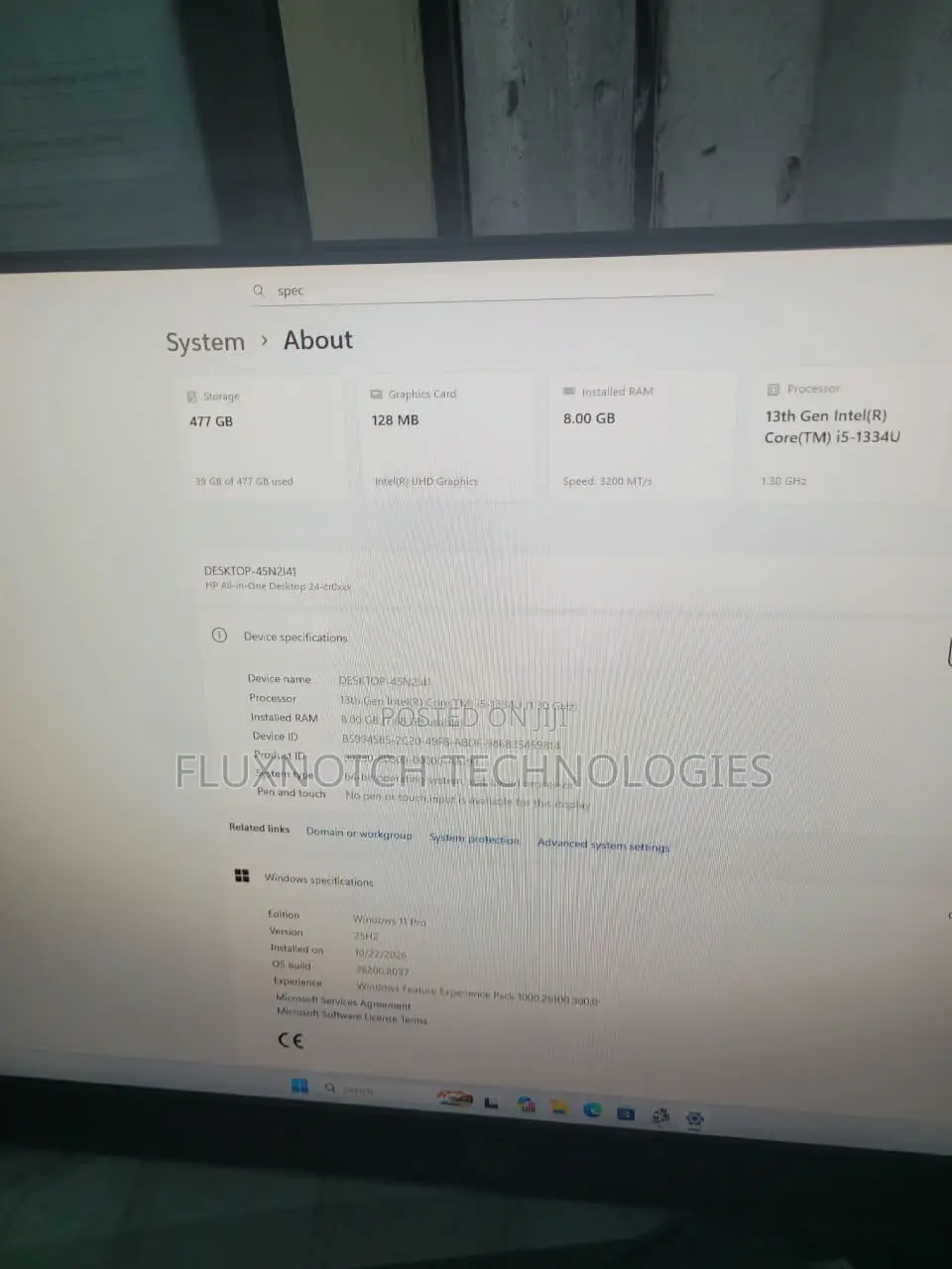 New Desktop Computer HP AiO 24 8GB Intel Core i5 SSD 512GB