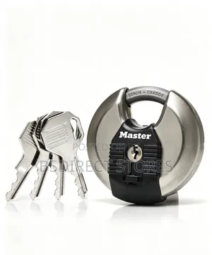 Master Lock Excell Heavy Duty Stainless Steel Discus 70mm Wide Padlock