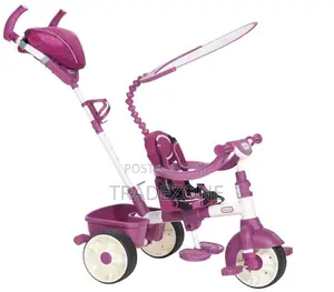 Little Tikes 4-in-1 Primary Tricycle – Safety Adjustable Canopy