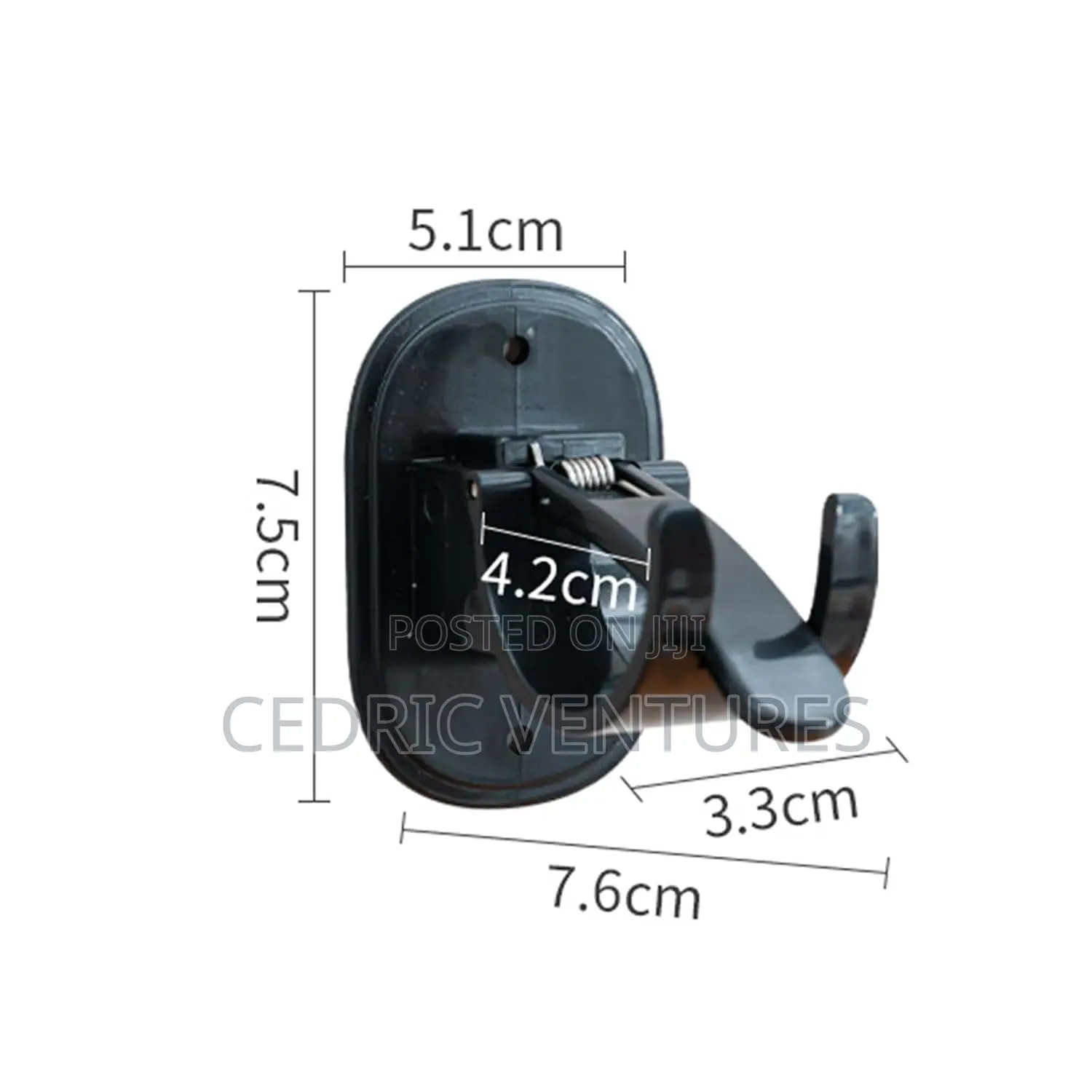 No Drill Curtain Rod Holder Hangers - Self Adhesive Hook - 2pcs