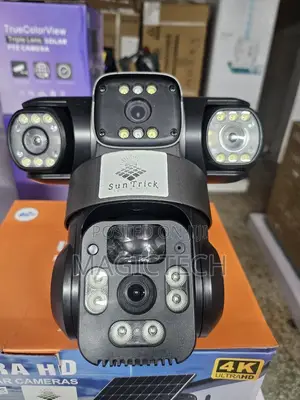 Suntrick Dual Lens Solar Security Camera With 2 External Lights