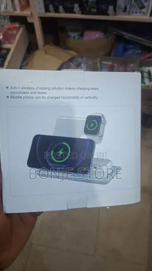3in1 15w Wireless Fast Charging Port Dock Station
