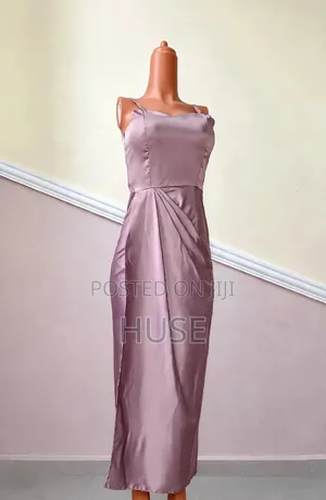 Lilac Satin Dinner Gown