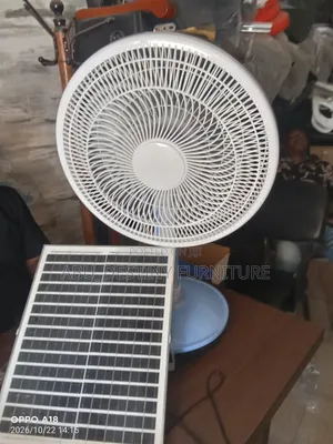 Rechargeable & Solar Fan With Double Battery