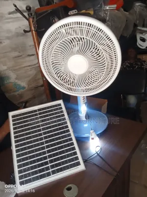 Rechargeable & Solar Fan With Double Battery