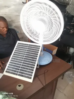 Rechargeable & Solar Fan With Double Battery